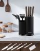 (Do Not Sell on Amazon) Knife Block, Cookit kitchen Universal Knife Holder without Knives, Detachable Knife Storage with Scissors Slot, Space Saver Mu