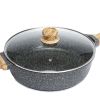 Prairie Signature 6 Quart Cast Aluminum Jumbo Cooker Saut√© Pan, Charcoal Speckle