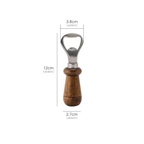 Stainless Steel Wooden Handle Bottle Opener