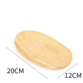 Household Triangular Plate Creative Snacks Dish Wooden Tableware Creative (Option: Oval Back Of Turtle Dish)